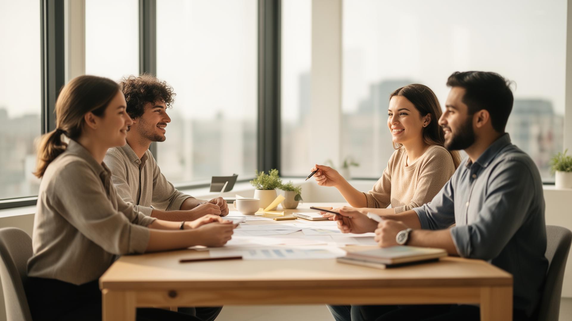 Church leadership team planning together